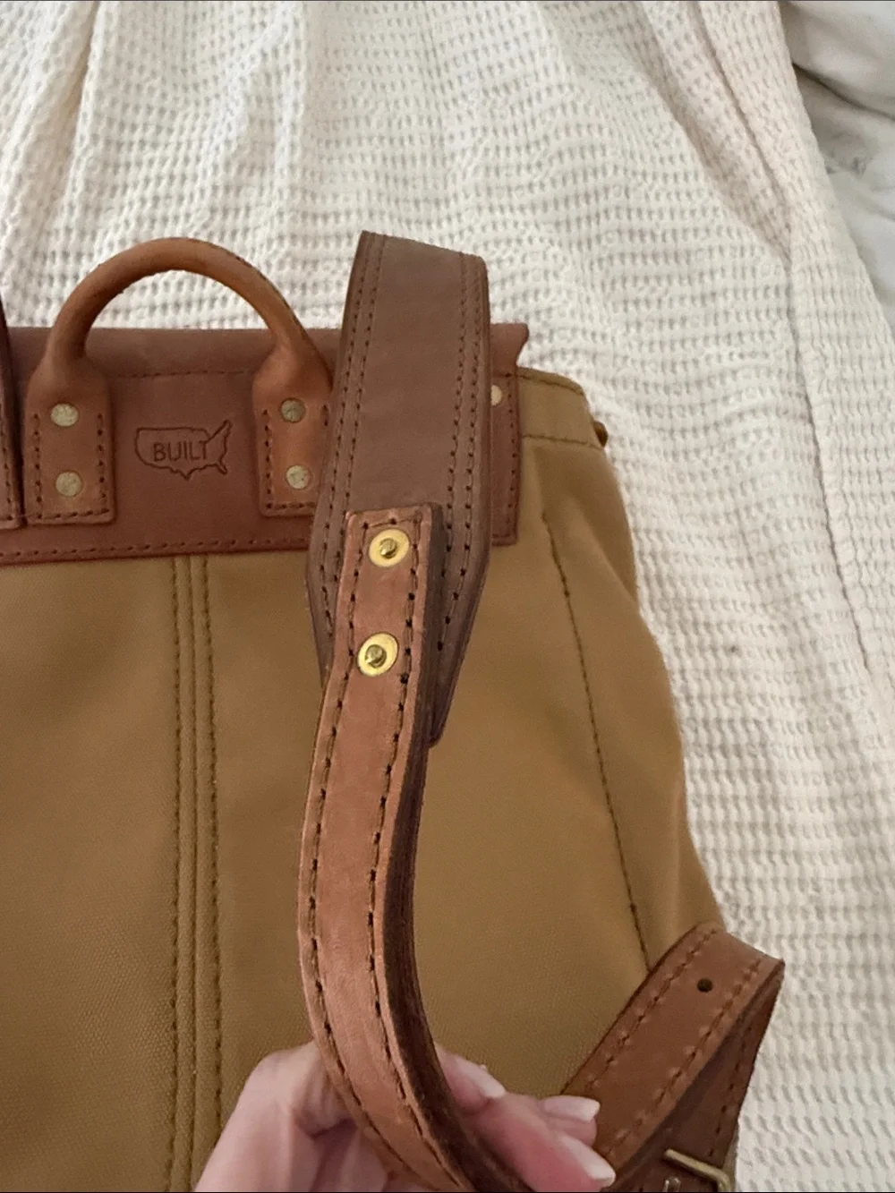 Thrux Lawrence backpack leather and canvas NEW SEE DESCRIPTION